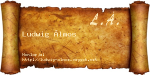 Ludwig Álmos névjegykártya
